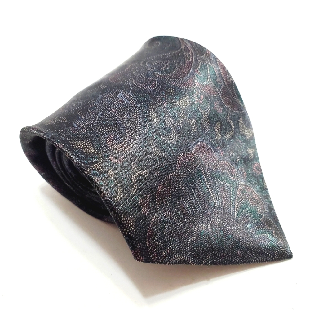 Mercedes Necktie Multicolor Paisley Pattern Men's Silk Neck Tie 58x4"
